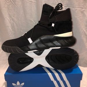 Adidas tubular x 2.0 primeknit size 10 black white